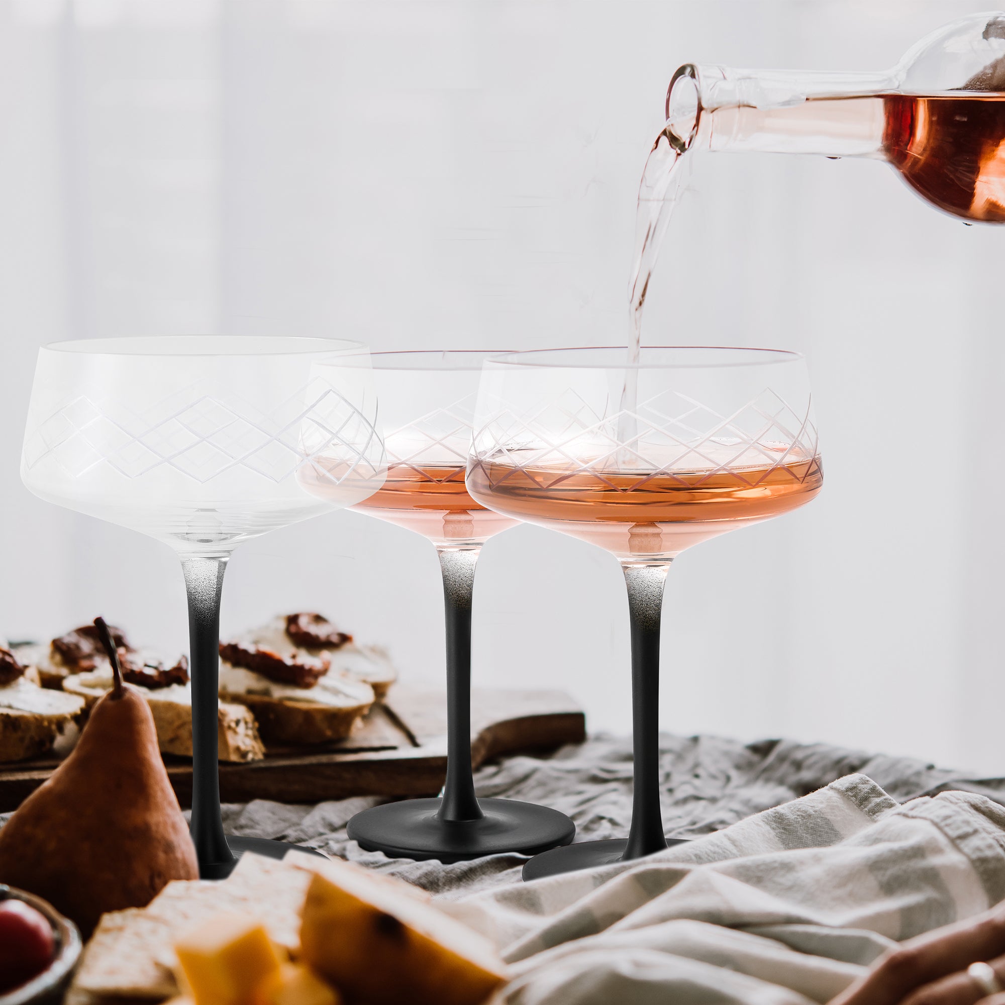 Cocktail-Set : 4 Gin- & 4 Coupe-Gläser