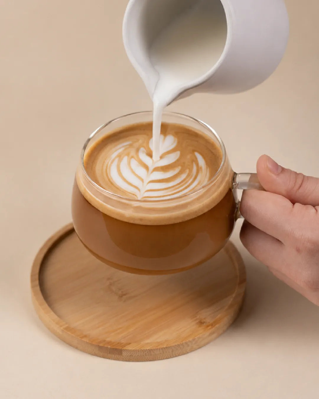 Kaffeetassen aus Glas Olea 4er Set 280 ml