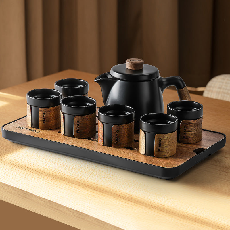 Miamio traditionelles japanisches Teeset 6er Set Keramik 620ml