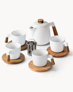 Rundum Servier Set – Teekanne mit Tassen & Milch und Zucker Set