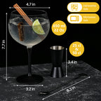 Cocktail-Set : 4 Gin- & 4 Coupe-Gläser